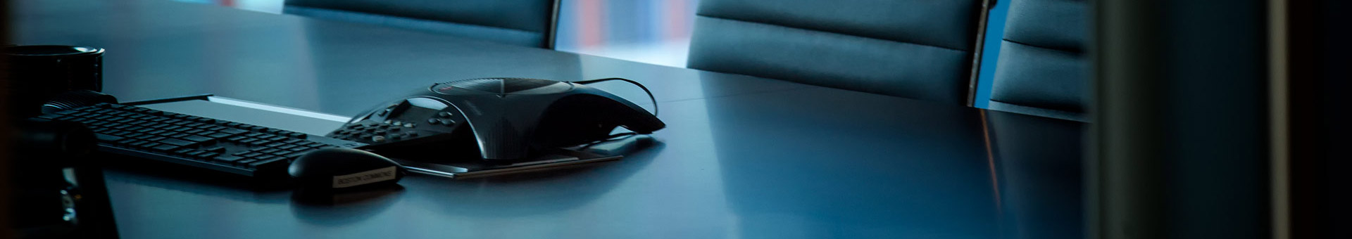 Conference room table and electronics