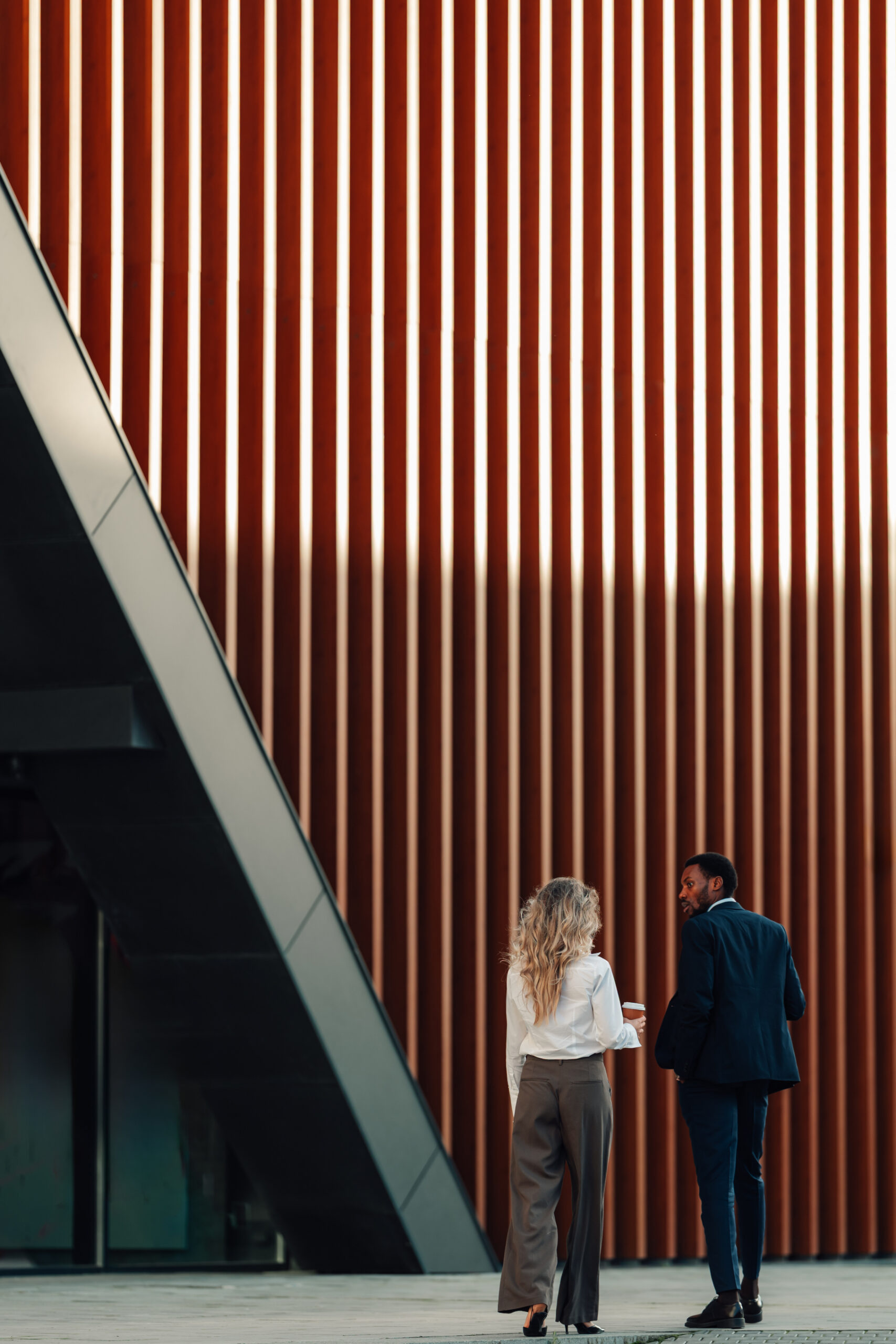 Professionals Walking and Talking