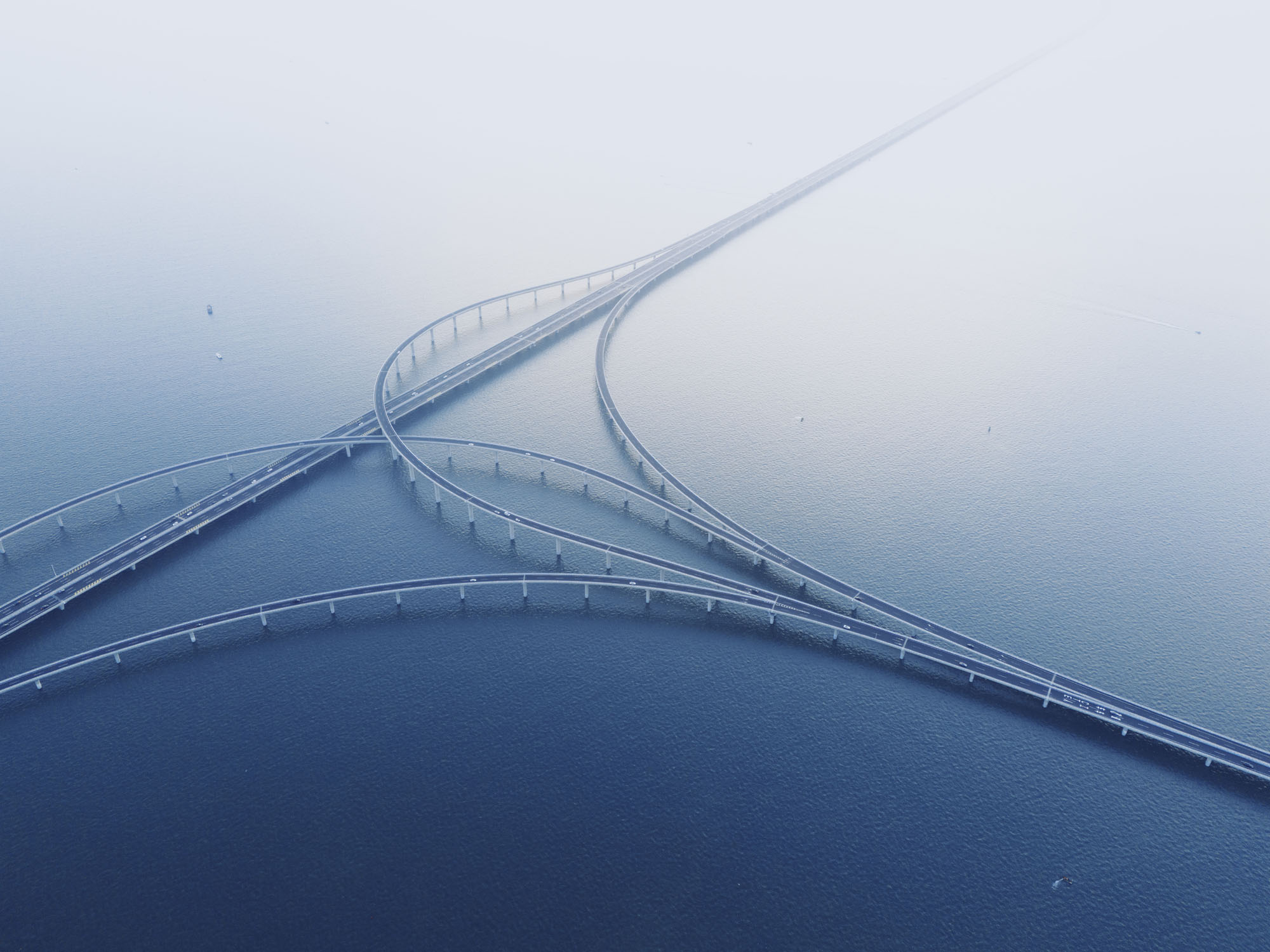 Qingdao Jiaozhou Bay Bridge, Shandong Province, China